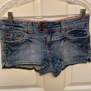 Juniors Zana Di casual solid blue stretch denim shorts size 5
